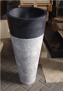 Black Pedestal Wash Basin