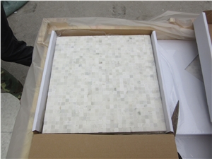 3/8"X3/8"X3/8" Oriental White Marble Mosaic Tiles