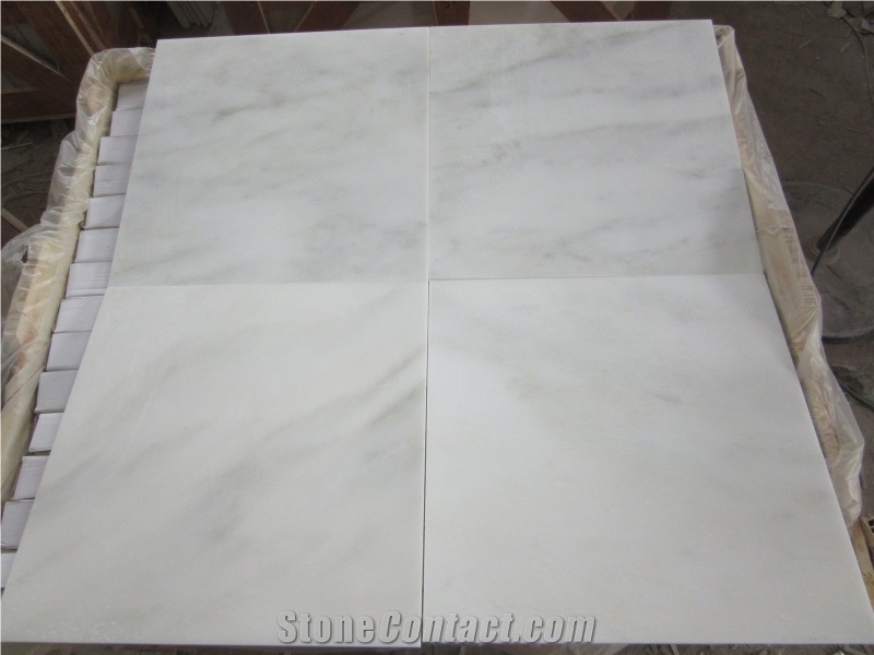 China Danba White Marble 18"X18"X3/8" Tiles