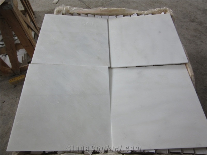 China Danba White Marble 18"X18"X3/8" Tiles