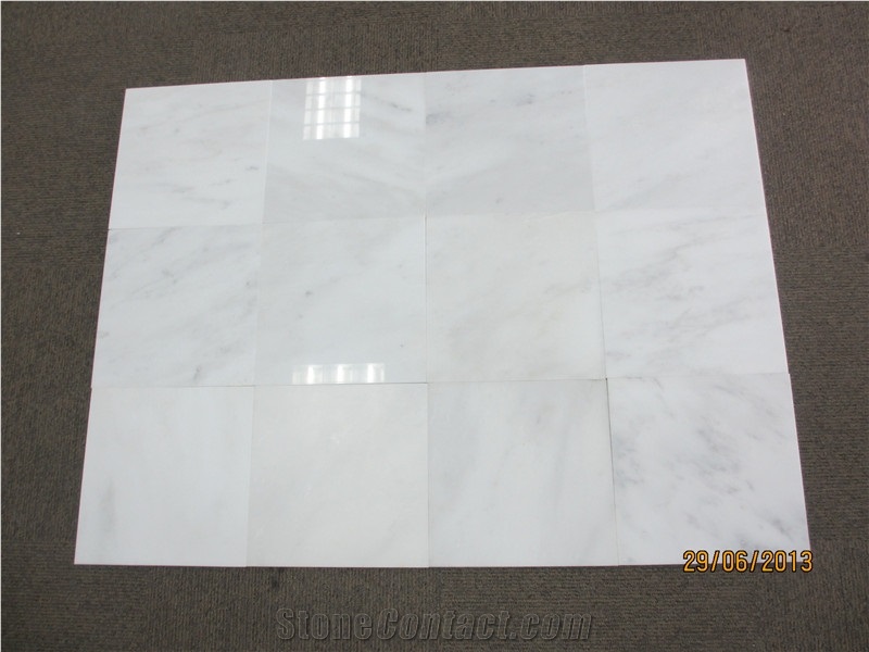 Danba White Marble Tiles, China White Marble