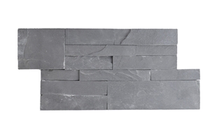 Slate Z Cut Wall Cladding Panel Ledge Stone, Zorro Black Slate 18x35cm