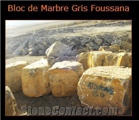 Grey Foussana Limestone Block, Tunisia Grey Limestone