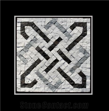 Split Face Marble Mosaic Tiles