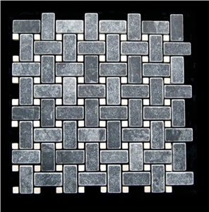 Tumbled Black Marble Mosaic