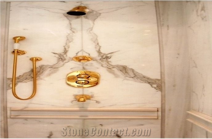Calacatta Gold Marble Shower Tray