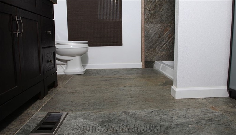 Quartzite Bathroom Bathroom Floor and Wall Tiles