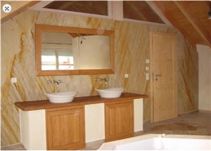 Yellow Sandstone Bathroom Wall Tile