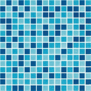 Fm002 Blue Mix Glass Pool Mosaic Project Base