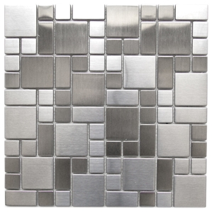 Me008s Modern Silver Stainless Steel Mosaic Metal Mosaic