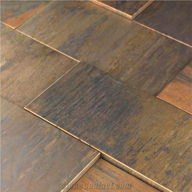 3d Design Copper Mosaic Tile