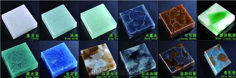 Jade Glass Artificial Onyx Stone Sample