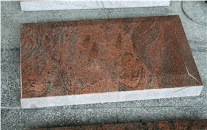 Indian Multicolor Red American Style Granite Monument