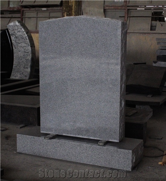 Light Gray G633 American Upright Die and Base Monument
