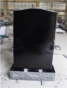 Shanxi Black Granite American Upright Die and Base Monument