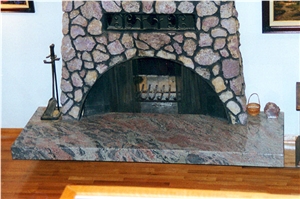 Rosa Raisa Granite Fireplace Hearth