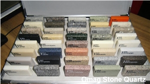 Omag Acrylic Quartz Stone Solid Surface Sample Tiles