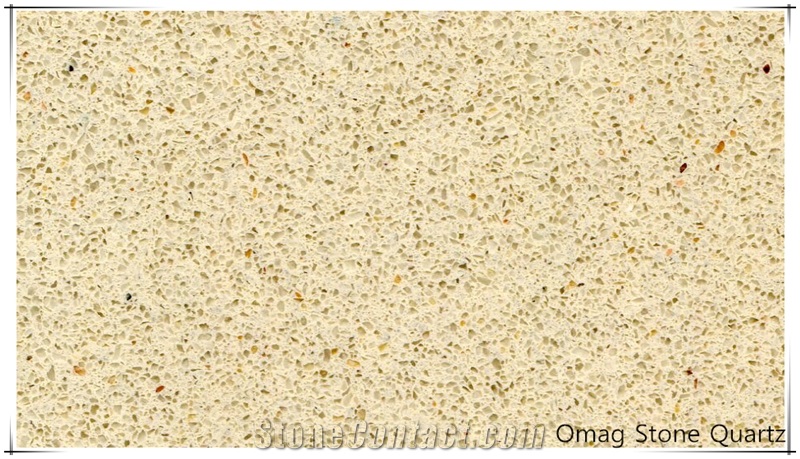 Omag Cream Brown Quartz Stone Solid Surface Engineered Stone