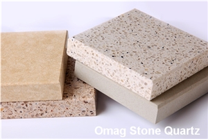Omag Light Brown Quartz Stone/Engineered Stone Solid Surface Kitchen Countertops