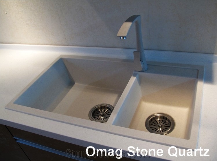 Omag Quartz Engineered Stone Bathroom Tops/Vanity Tops