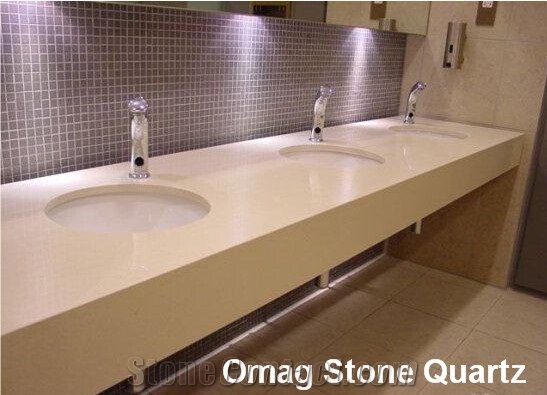 Omag Quartz Engineered Stone Bathroom Tops/Vanity Tops