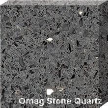 Omag Silver Grey Galaxy Shine Star Engineered Quartz Stone Kitchen Countertops