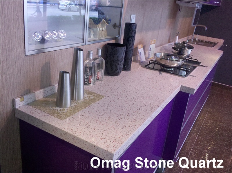 Omag Yellew Galaxy Quartz Stone/Engineered Stone Soliud Surface Kitchen Countertops/Worktops