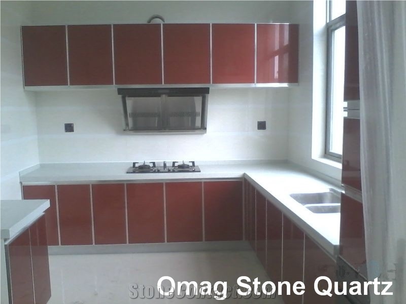 Omag Yellew Galaxy Quartz Stone/Engineered Stone Soliud Surface Kitchen Countertops/Worktops