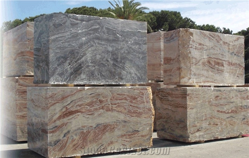 Arabescato Orobico Marble Blocks, Multicolor Marble Blocks