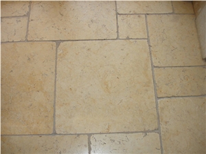 Jerusalem Golden Sand Limestone Brushed Floor Pattern