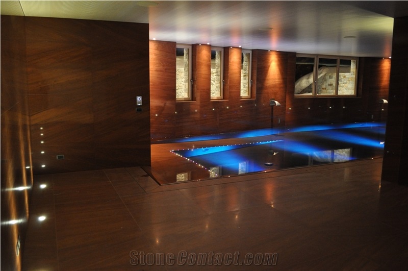 Stone Wood Quartzite Spa Wall and Floor Application Project
