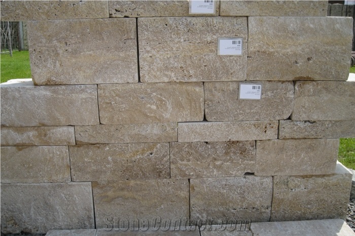 Travertine Rough Bricks, Masonry, Building Stones