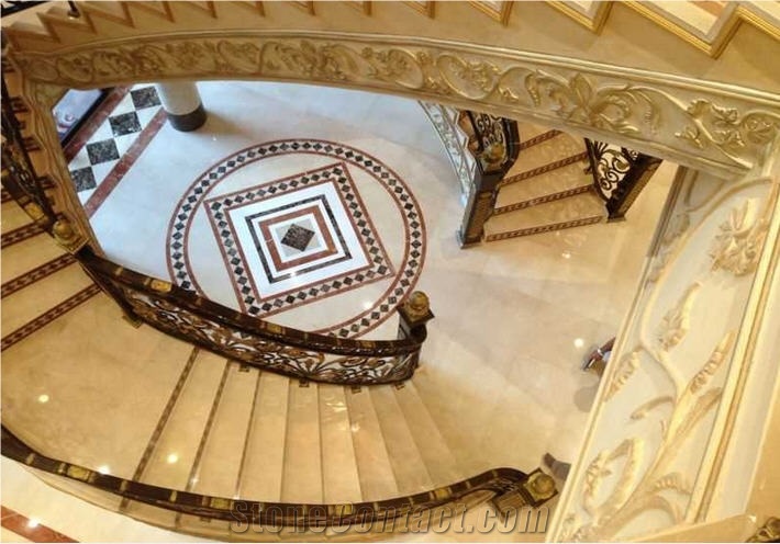 Tiara Beige Marble Staircase