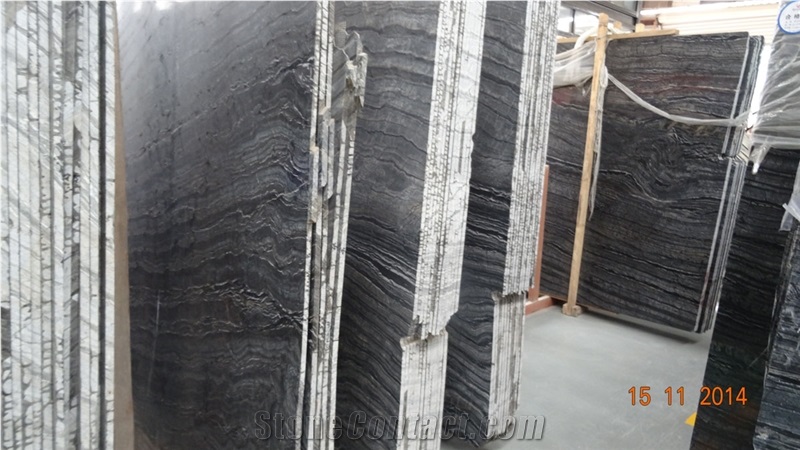 Classic Wood,Black Wooden Marble Tiles & Slabs