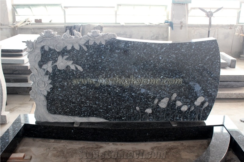 Blue Pearl Granite Europe Tombstone& Monument French/ Gemany/Belgium/Holland Tombstone& Monument