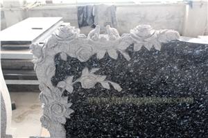 Blue Pearl Granite Europe Tombstone& Monument French/ Gemany/Belgium/Holland Tombstone& Monument