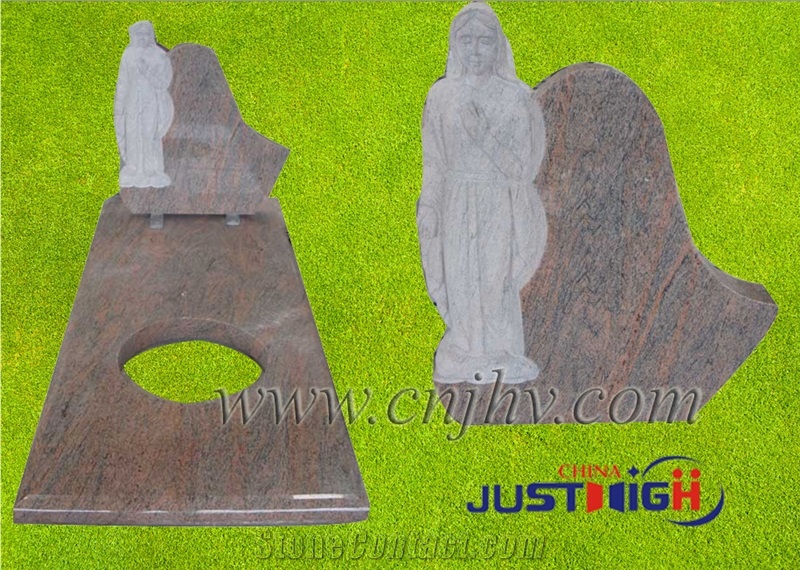 Italy Style Monument & Tombstone Jh3011, Red Granite Monument & Tombstone