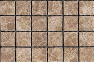 Dark and Light Beige Marble Mosaic