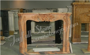Carved White Marble Fireplace Mantels, Fireplace Surrounds