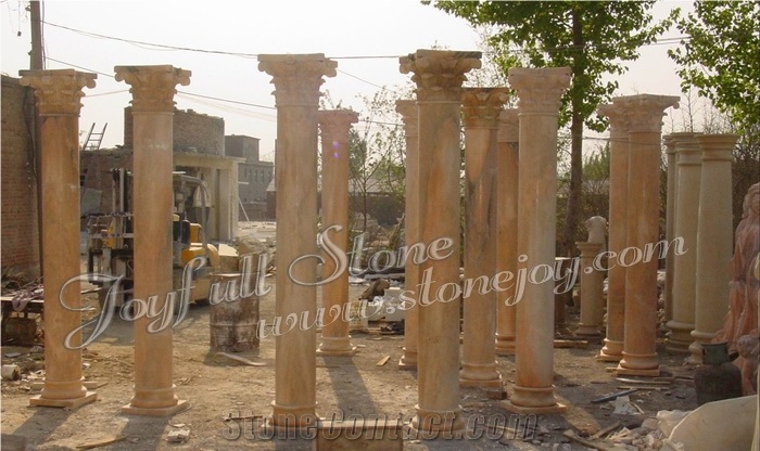White Marble Pedestal Column