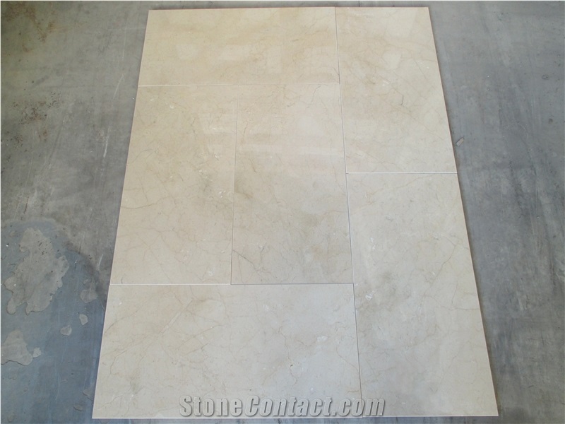 Crema Marfil Marble 61x30,5x1 cm Polished Tiles, beige marble flooring tiles Standard Range