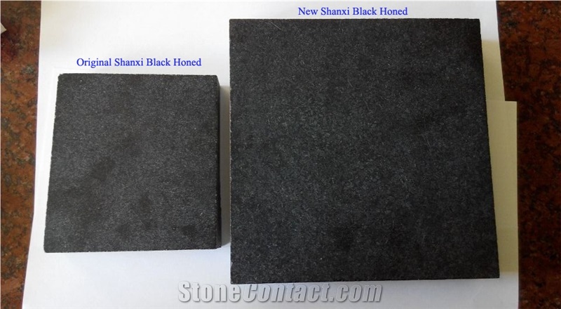New Shanxi Black Granite Honed Tiles for Flooring