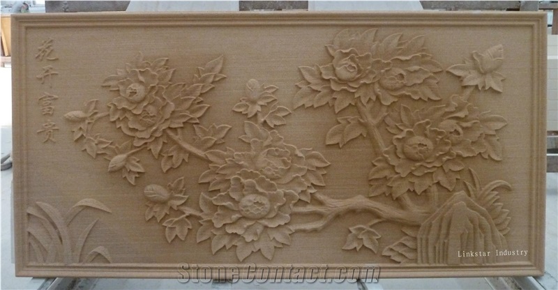 Natural 3d Sandstone Wall Relief Cladding Panel