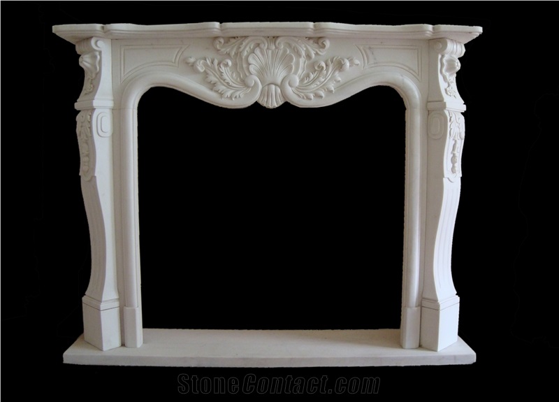 Beijing White Marble Fireplace Surround, Fireplace Accessories