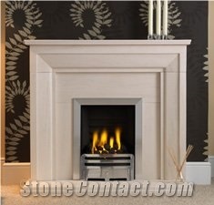 High Quality Stone Fireplace Designs on Sale, China Beige Marble Fireplace