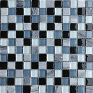 Stone Mosaic Tiles and Strip Pattern