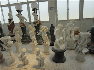 Stone Sculptures and Marble Statues for Garden, White Marble Statues