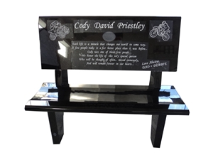 China Best Monuments Manufactory ,Shanxi Black/G633/G9402 /India Mahogany Granite Bench with Etching ,Cheap Price China Bench Memorial Cemetery