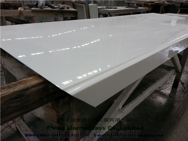 White Crystal Marmoglass Countertop