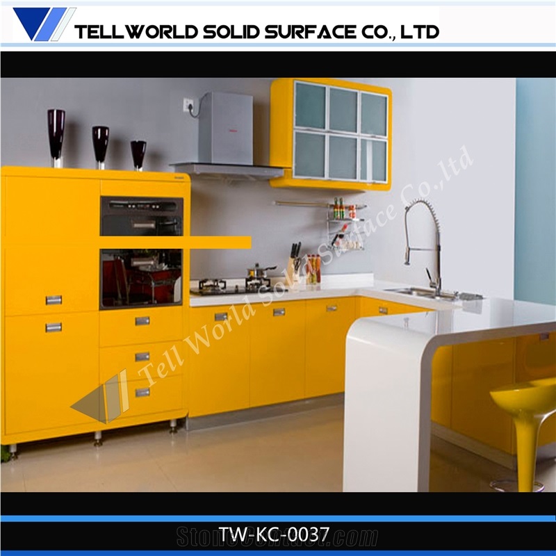 Acrylic Solid Surface High End Popular Design Kitchen Countertop